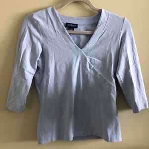 Ann Taylor 3/4 sleeve wrap top